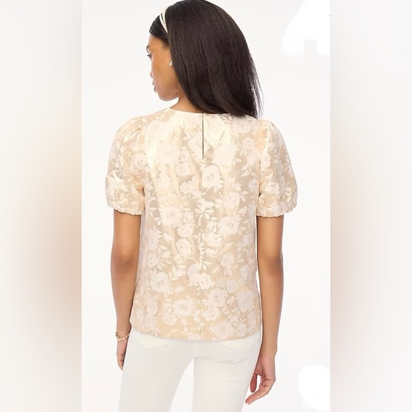 Mint Julep Boutique Calling On You Pink Tweed Blouse, Pearl Trim, Short Sleeve L - Picture 4 of 6